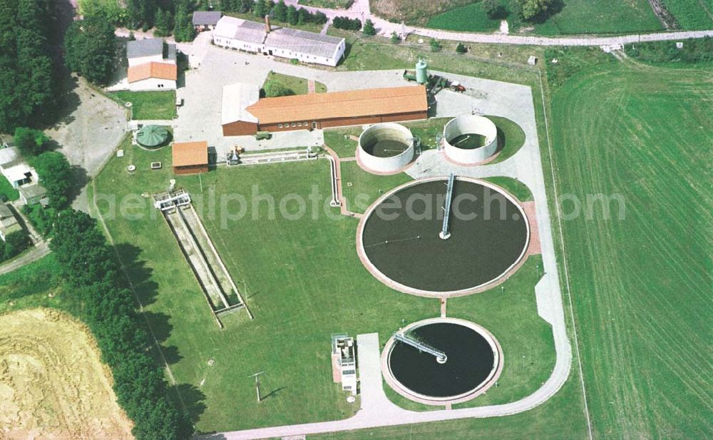 Aerial image Seelow / Brandenburg - Klärwerk in Seelow / Brandenburg