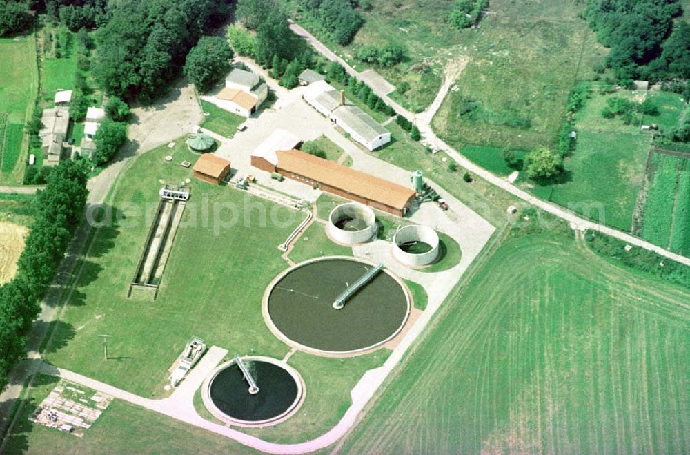 Aerial photograph Seelow / Brandenburg - Klärwerk in Seelow / Brandenburg