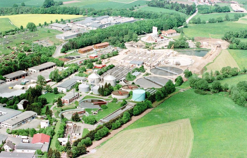 Aerial image Bayreuth - Klärwerk der Stadtwerke Bayreuth (Stadtwerke, Birkenstraße2 in 95447 Bayreuth, Tel.: 0921-600399).