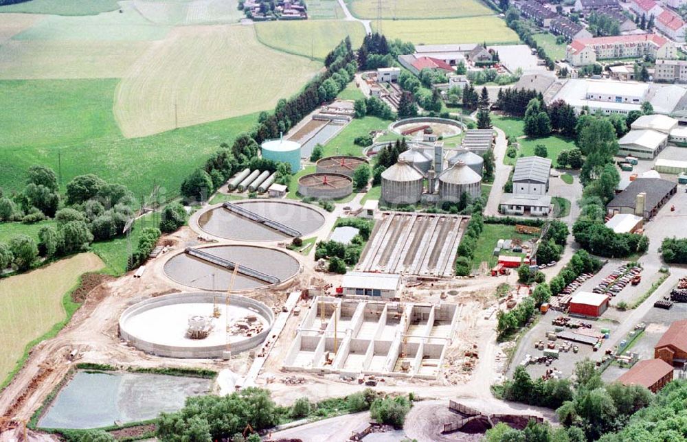 Aerial image Bayreuth - Klärwerk der Stadtwerke Bayreuth (Stadtwerke, Birkenstraße2 in 95447 Bayreuth, Tel.: 0921-600399).