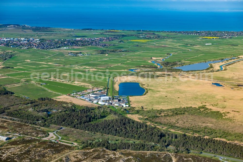 Aerial image Rantum (Sylt) - Sewage works Basin and purification steps for waste water treatment in Rantum (Sylt) at the island Sylt in the state Schleswig-Holstein, Germany