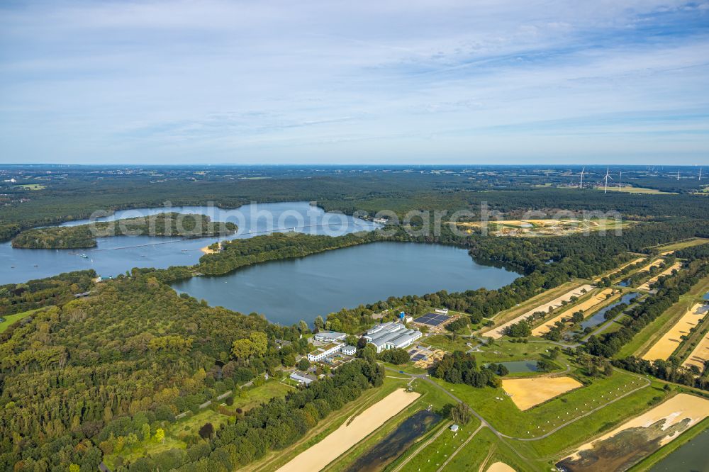 Aerial image Haltern am See - Sewage work washbasins, cleansing steps and water treatment plant of the Gelsenwasser AG in Haltern am See in the federal state North Rhine-Westphalia