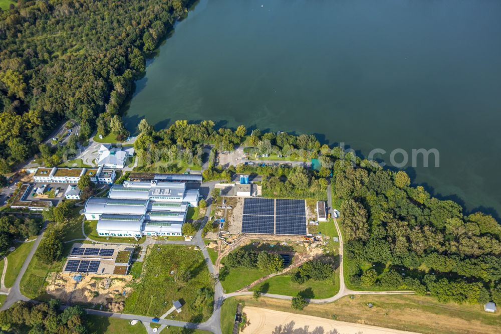 Haltern am See from above - Sewage work washbasins, cleansing steps and water treatment plant of the Gelsenwasser AG in Haltern am See in the federal state North Rhine-Westphalia