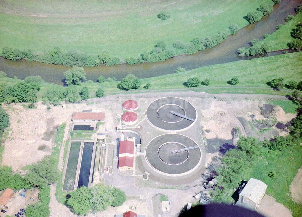 Forst / BRB from above - Klärwerksneubau der Forster Stadtwerke an der Neiße in Forst / Lausitz.