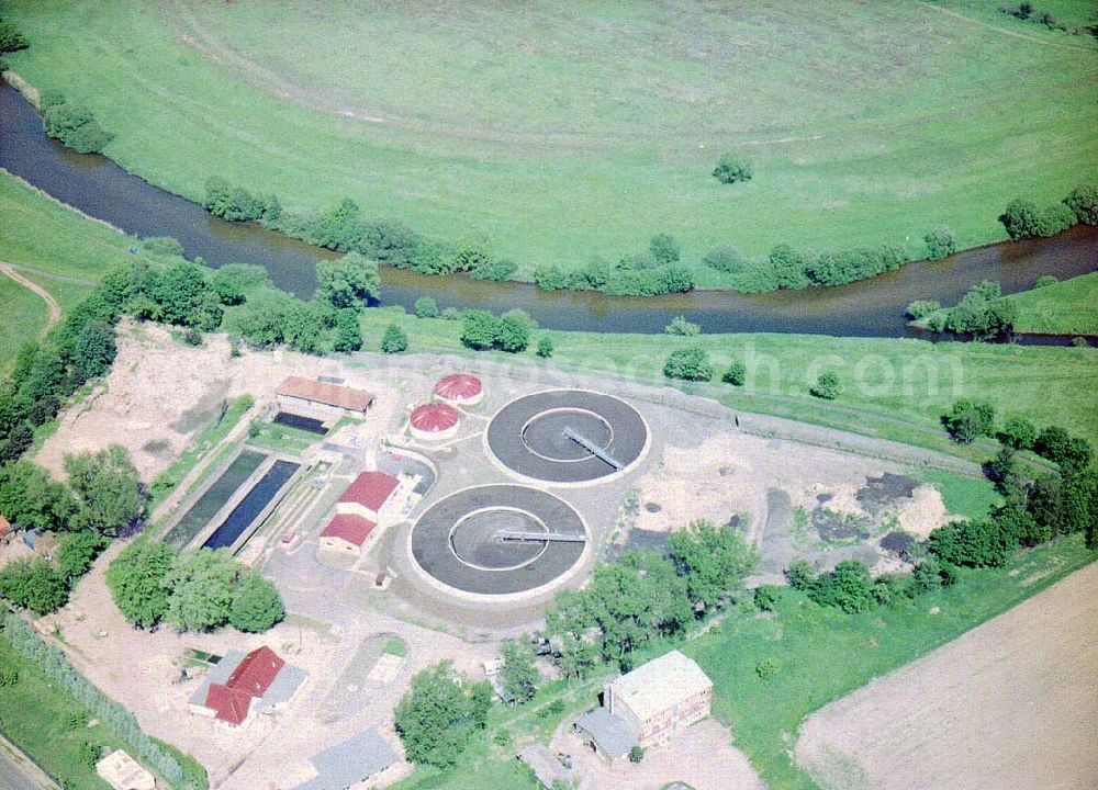 Forst / BRB from the bird's eye view: Klärwerksneubau der Forster Stadtwerke an der Neiße in Forst / Lausitz.