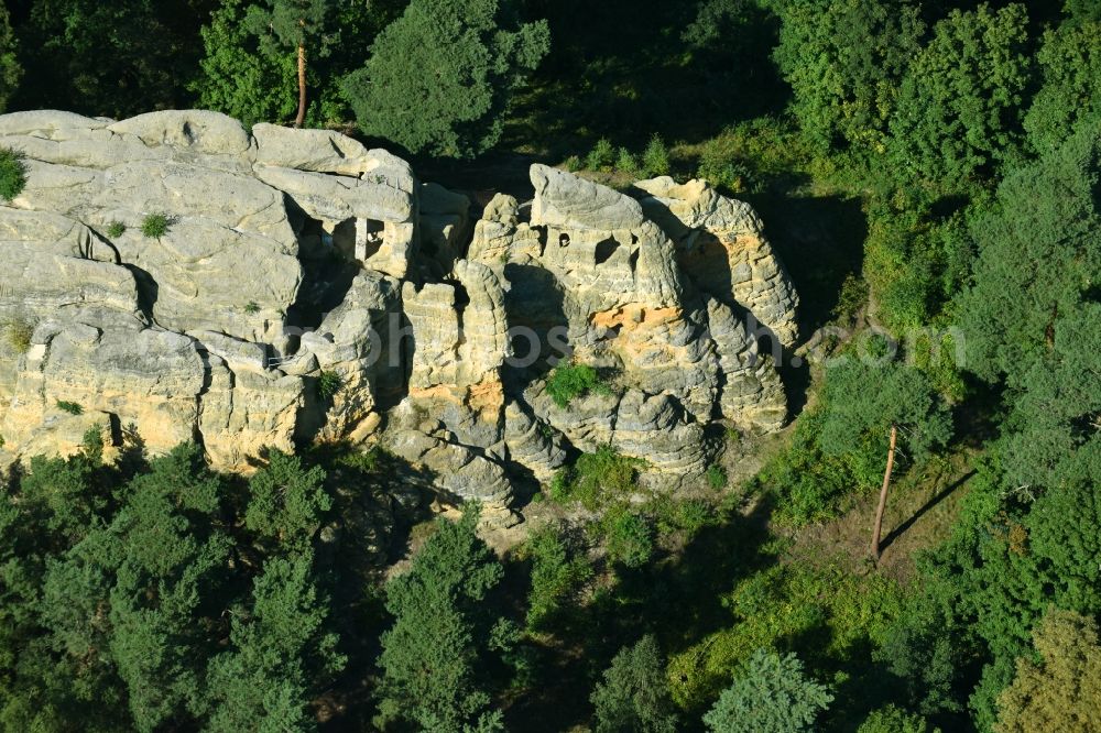 Halberstadt from the bird's eye view: Klusfelsen in Halberstadt, in the state of Saxony-Anhalt, Germany