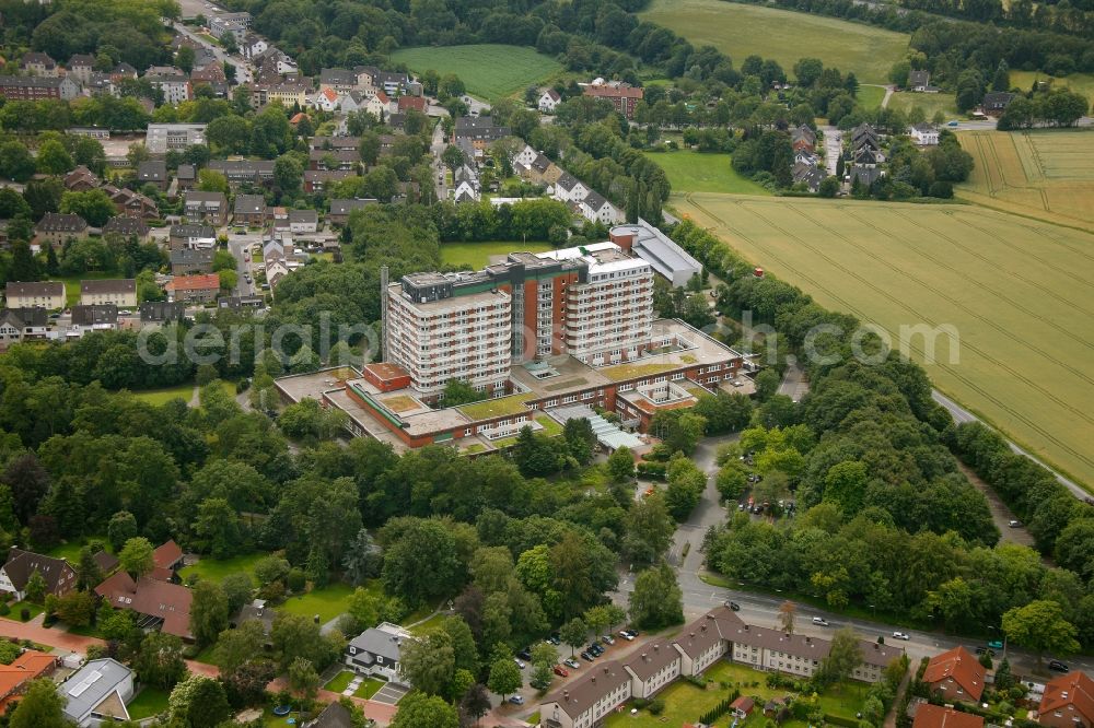 Recklinghausen from above - View of the Knappschaftskrankenhaus Recklinghausen in the state of North Rhine-Westphalia