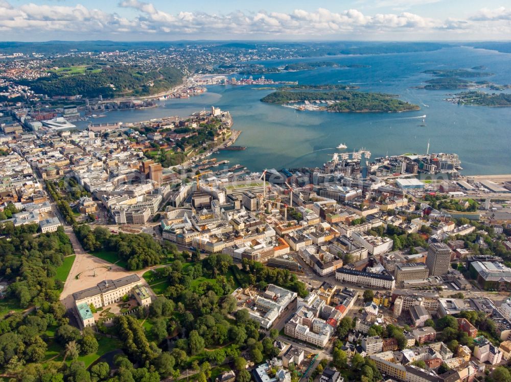 Oslo from above - Royal Castle in Oslo in Norway