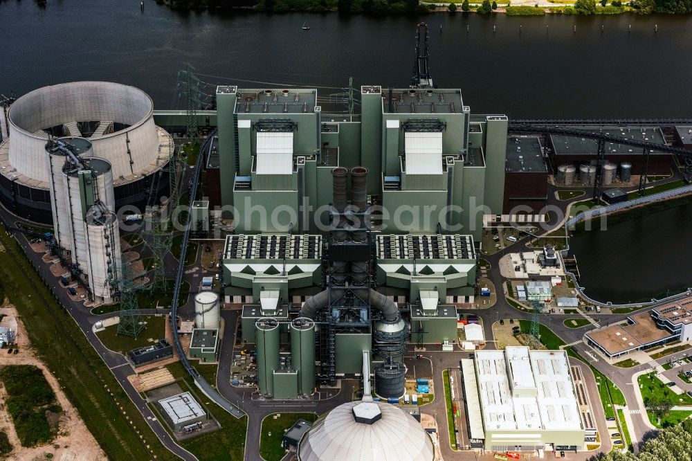 Aerial image Hamburg - Coal power plants of the Betreibers Vattenfall in Hamburg, Germany