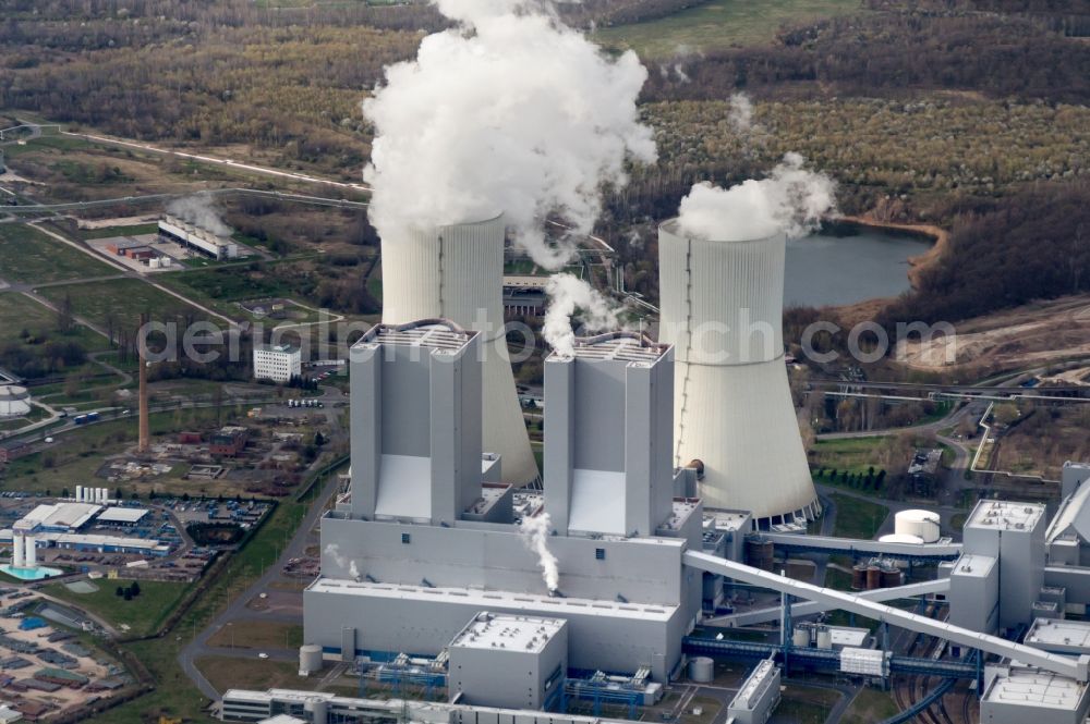 Lippendorf, Neukieritzsch from above - Coal power plants Lippendorf - Neukieritzsch in the state Saxony