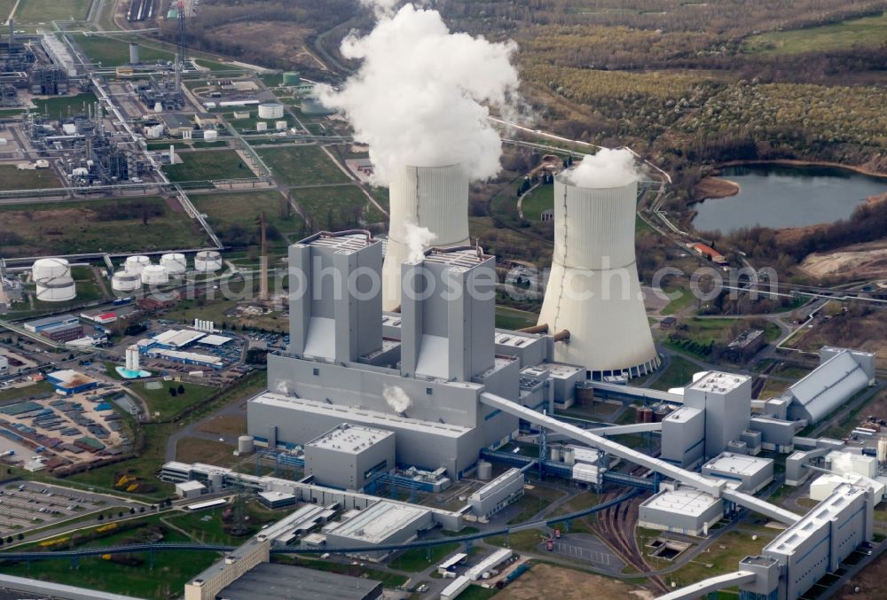 Lippendorf, Neukieritzsch from the bird's eye view: Coal power plants Lippendorf - Neukieritzsch in the state Saxony