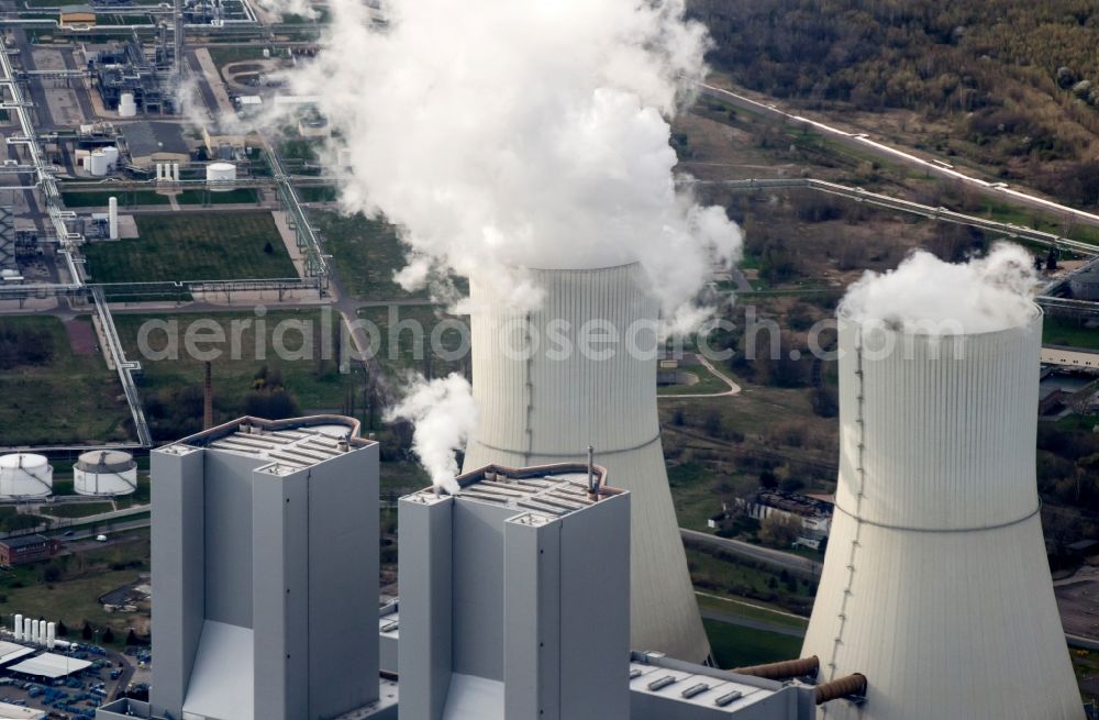 Aerial image Lippendorf, Neukieritzsch - Coal power plants Lippendorf - Neukieritzsch in the state Saxony