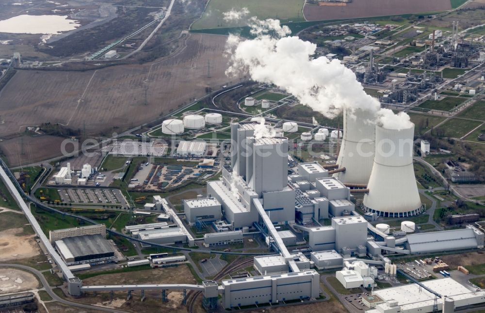 Aerial photograph Lippendorf, Neukieritzsch - Coal power plants Lippendorf - Neukieritzsch in the state Saxony