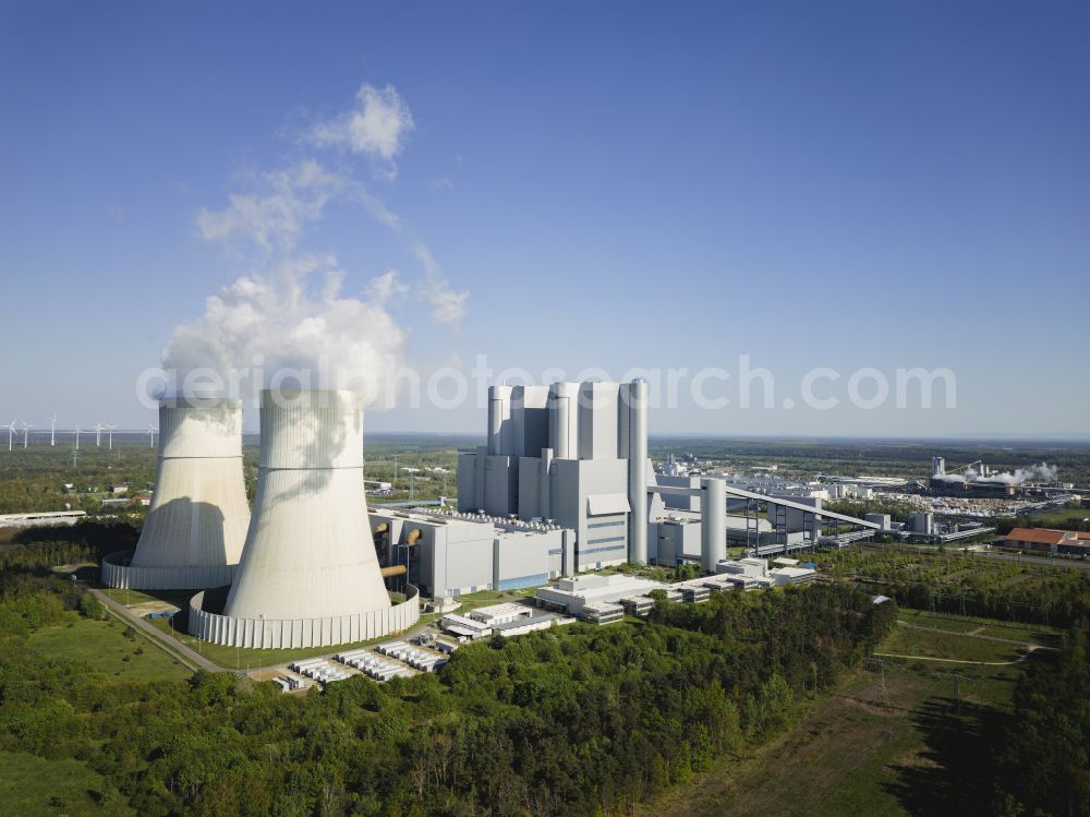 Aerial photograph Spremberg - Coal power plants of der LEAG Lausitz Energiekraftwerke the district Schwarze Pumpe in Spremberg in the state Brandenburg, Germany