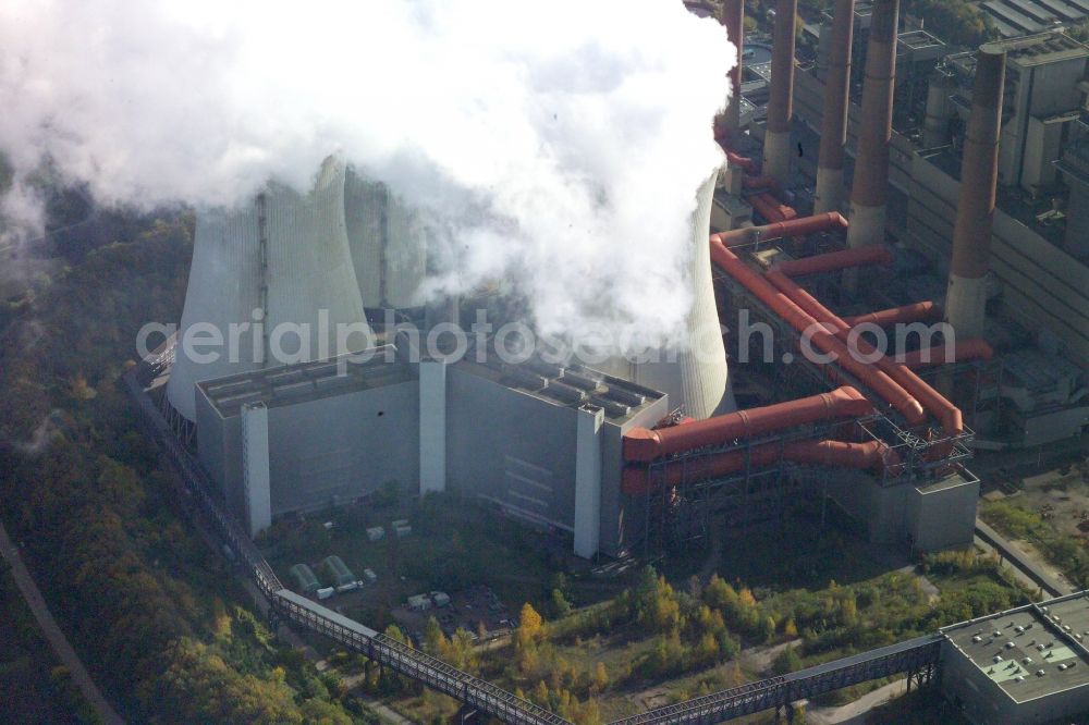 Aerial photograph Bergheim - Coal power plants of the RWE Power AG Kraftwerk Niederaussem in the district Niederaussem in Bergheim in the state North Rhine-Westphalia, Germany