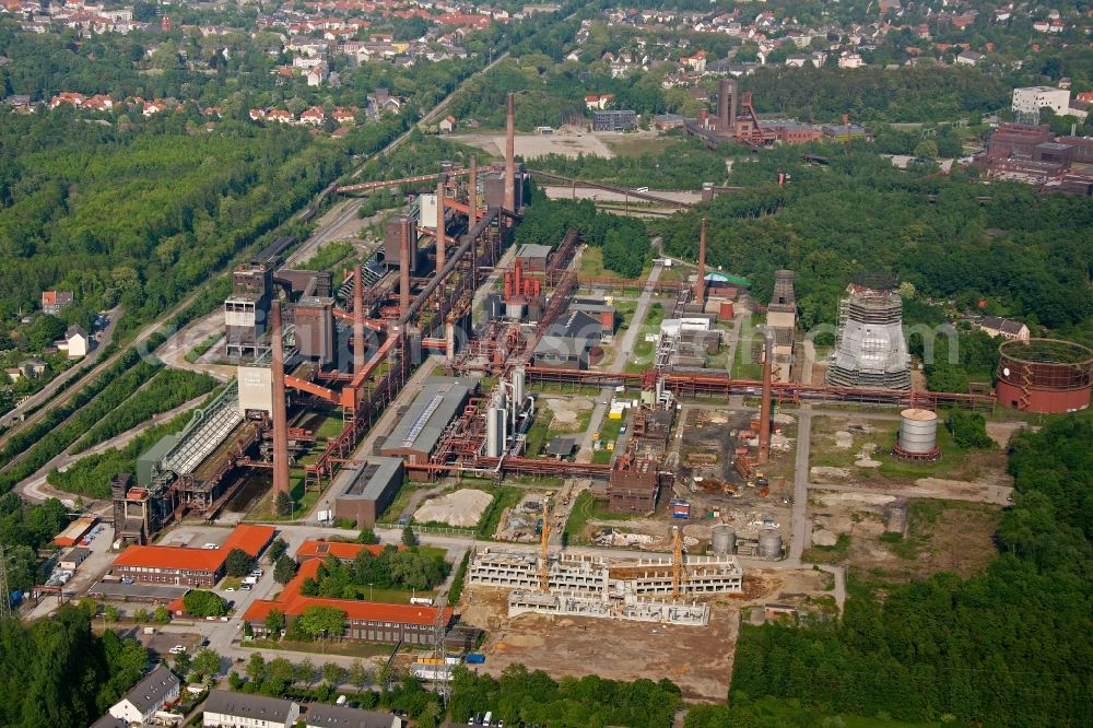 Aerial photograph Essen OT Stoppenberg - View of the Kokerei Zollverein in the district of Stoppenberg in Essen in the state of North Rhine-Westphalia