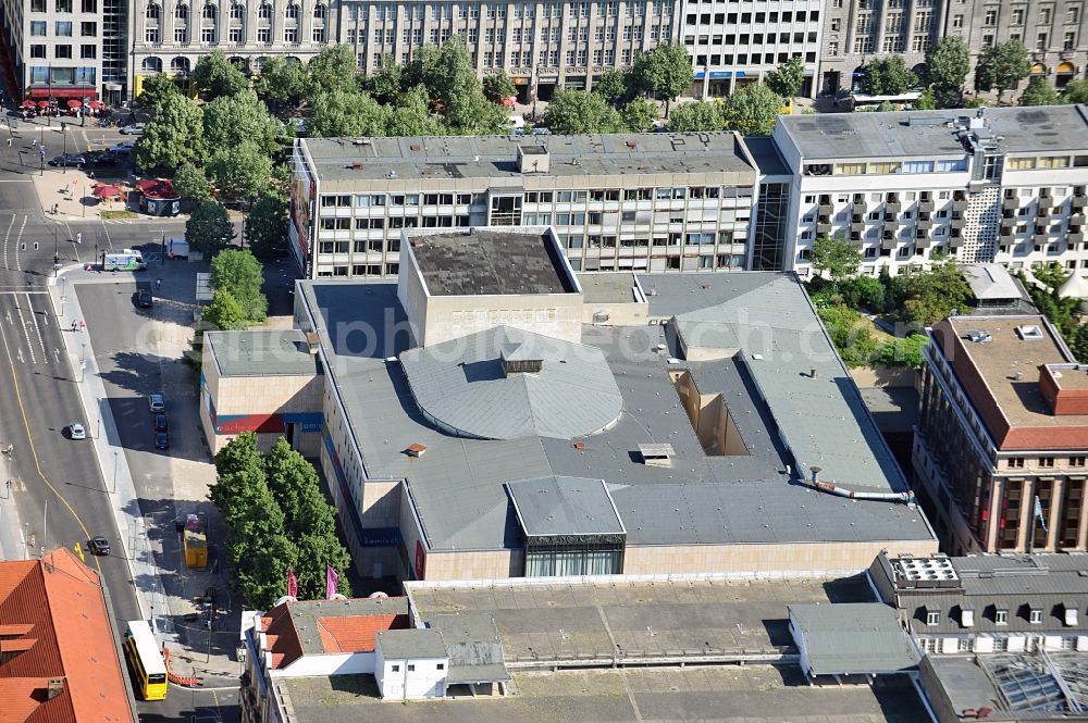 Berlin from the bird's eye view: Look at the roof of the Komische opera house in Berlin. The architects Hermann Helmer and Ferdinand Fellner designed the opera in 1892