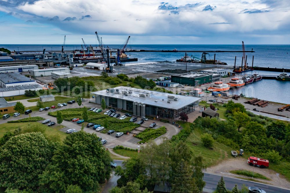 Sassnitz from above - Konditorei Baeckerei Peters in Sassnitz in the state Mecklenburg - Western Pomerania, Germany