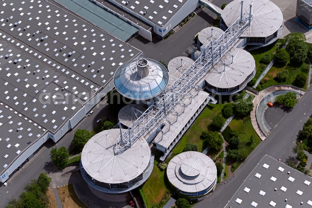 Hannover from above - Congress center Convention Center on the exhibition grounds in the district Mittelfeld in Hanover in the state Lower Saxony, Germany