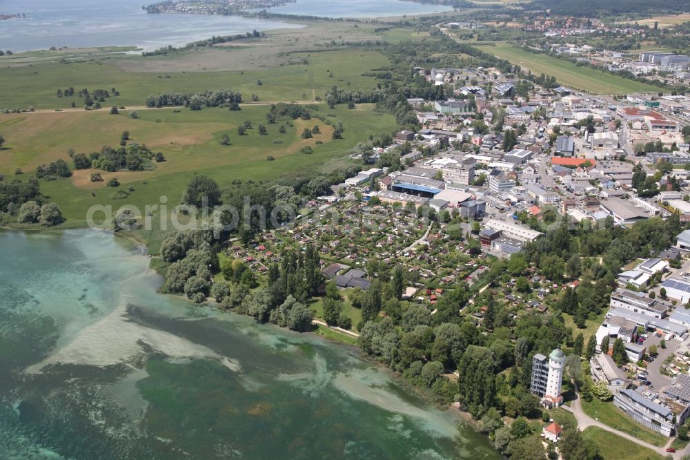 Aerial photograph Konstanz - Shore area of Lake Constance in the suburbs Konstanz in Baden-Wuerttemberg