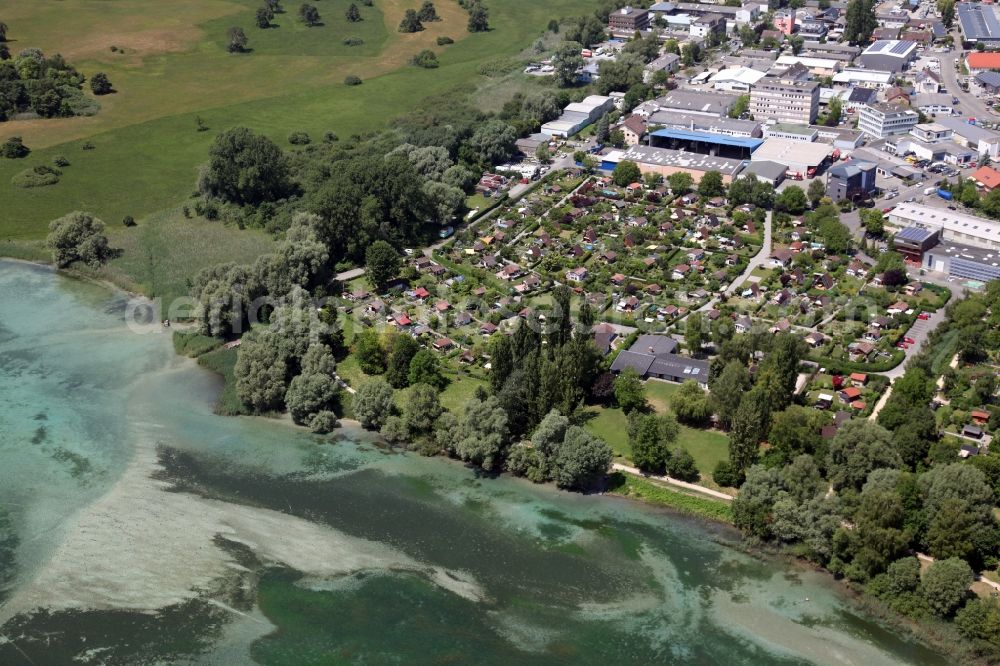 Konstanz from above - Shore area of Lake Constance in the suburbs Konstanz in Baden-Wuerttemberg