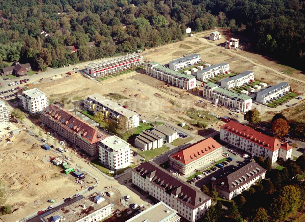 Aerial image Köln - Construction site for the renovation and reconstruction of the building complex of the former military barracks in the district Junkersdorf in Cologne in the state North Rhine-Westphalia, Germany