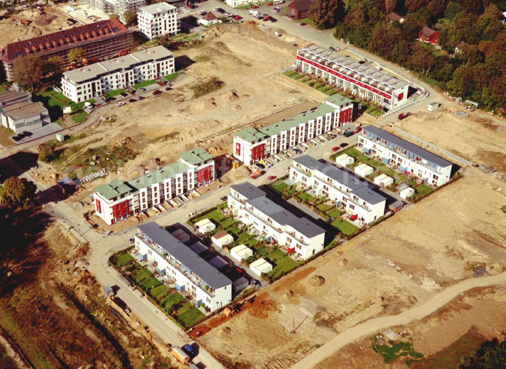 Köln from above - Construction site for the renovation and reconstruction of the building complex of the former military barracks in the district Junkersdorf in Cologne in the state North Rhine-Westphalia, Germany