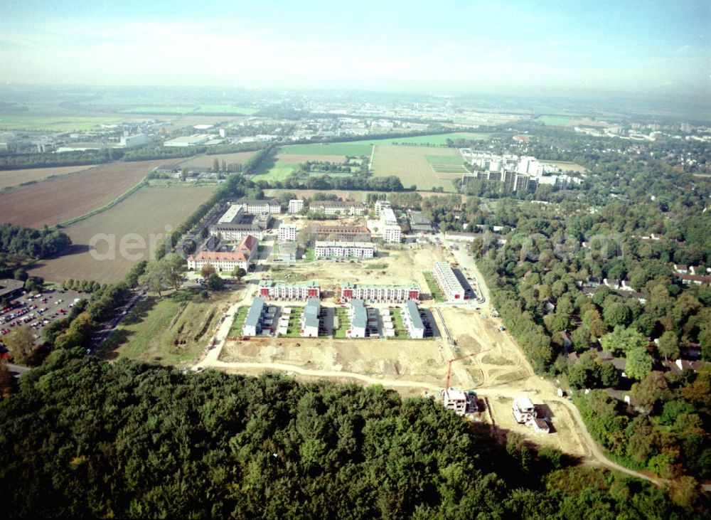 Köln from the bird's eye view: Construction site for the renovation and reconstruction of the building complex of the former military barracks in the district Junkersdorf in Cologne in the state North Rhine-Westphalia, Germany