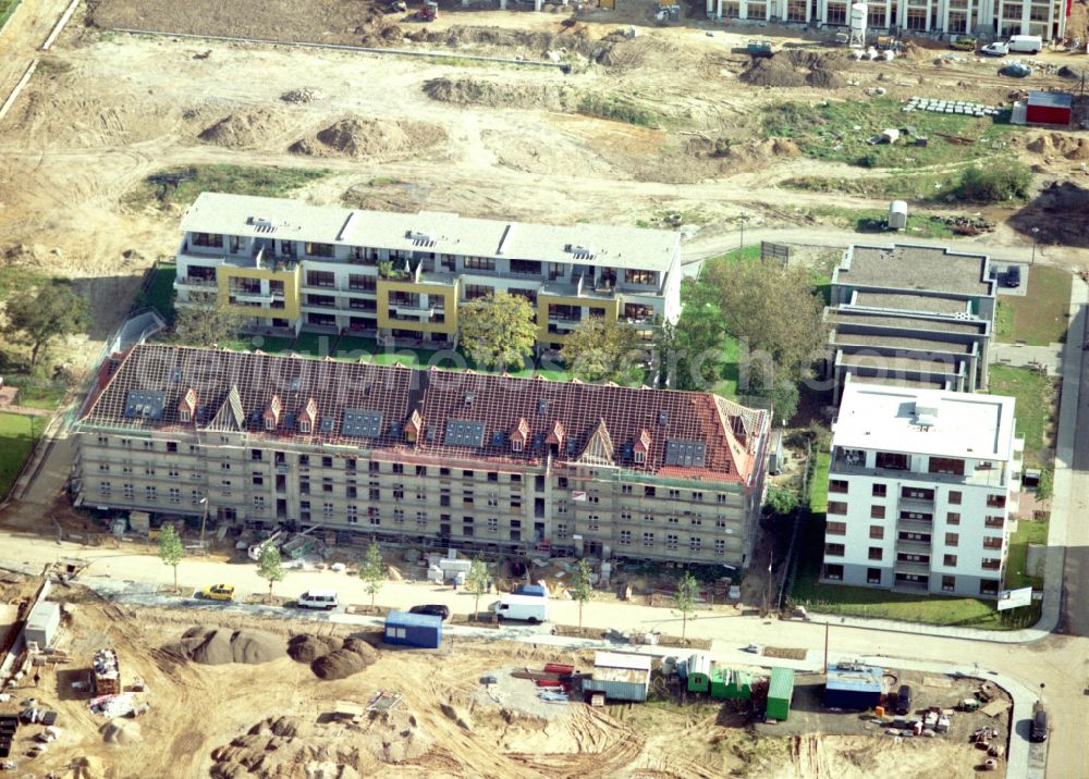 Köln from above - Construction site for the renovation and reconstruction of the building complex of the former military barracks in the district Junkersdorf in Cologne in the state North Rhine-Westphalia, Germany