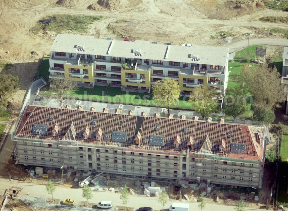 Köln from the bird's eye view: Construction site for the renovation and reconstruction of the building complex of the former military barracks in the district Junkersdorf in Cologne in the state North Rhine-Westphalia, Germany