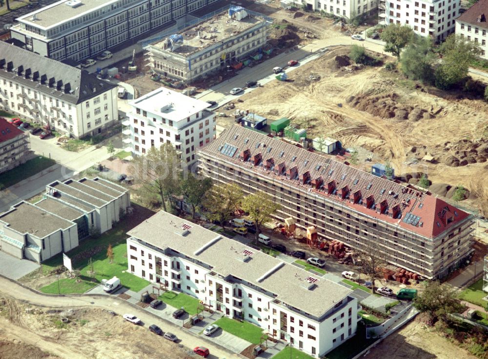 Aerial photograph Köln - Construction site for the renovation and reconstruction of the building complex of the former military barracks in the district Junkersdorf in Cologne in the state North Rhine-Westphalia, Germany