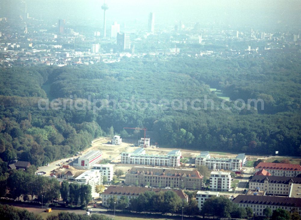 Aerial photograph Köln - Construction site for the renovation and reconstruction of the building complex of the former military barracks in the district Junkersdorf in Cologne in the state North Rhine-Westphalia, Germany