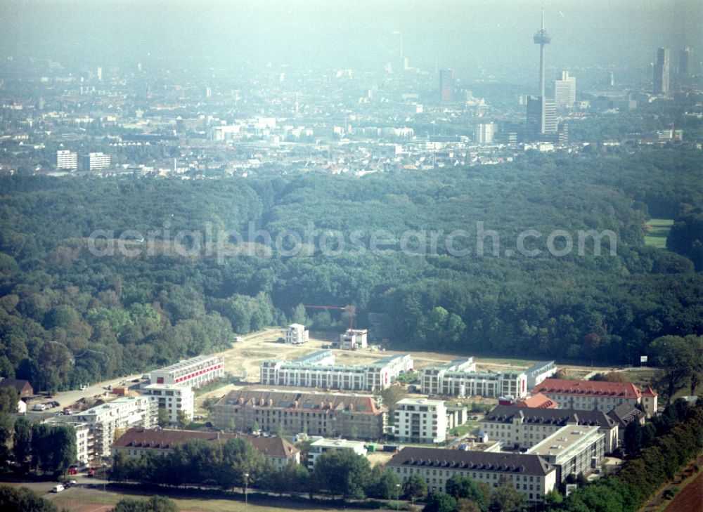 Aerial image Köln - Construction site for the renovation and reconstruction of the building complex of the former military barracks in the district Junkersdorf in Cologne in the state North Rhine-Westphalia, Germany