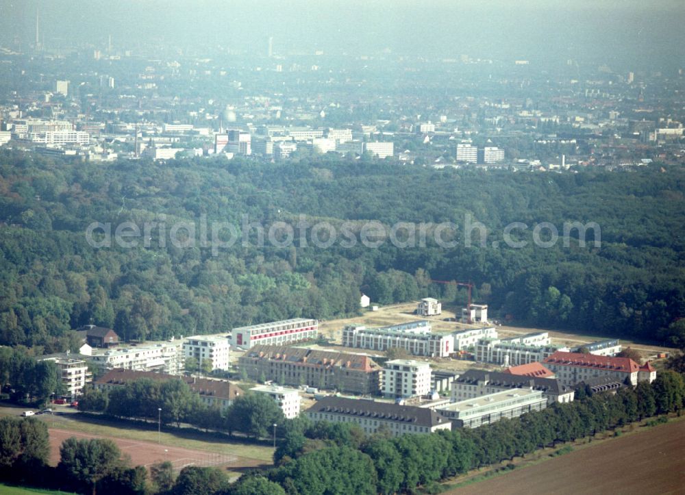 Aerial photograph Köln - Construction site for the renovation and reconstruction of the building complex of the former military barracks in the district Junkersdorf in Cologne in the state North Rhine-Westphalia, Germany