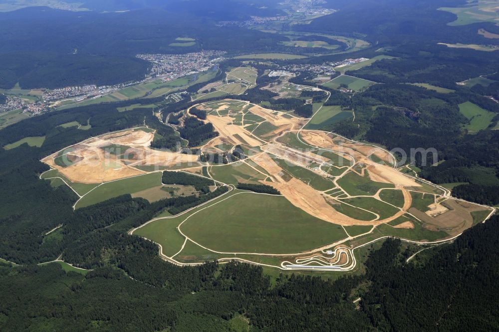 Aerial image Immendingen - Conversion area for the Daimler AG Proving ground and Technologie Center on the site of the former military training area in Immendingen in the state Baden-Wuerttemberg