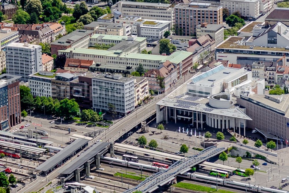 Aerial image Freiburg im Breisgau - Music concert house in Freiburg im Breisgau in the state Baden-Wuerttemberg, Germany