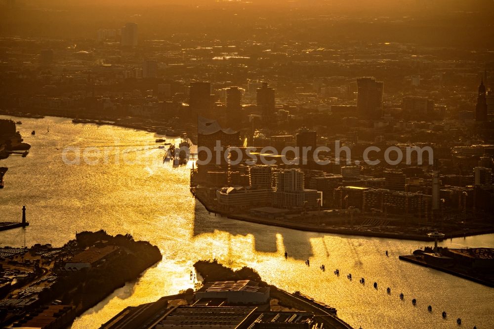 Hamburg from the bird's eye view: The Elbe Philharmonic Hall on the river bank of the Elbe in Hamburg