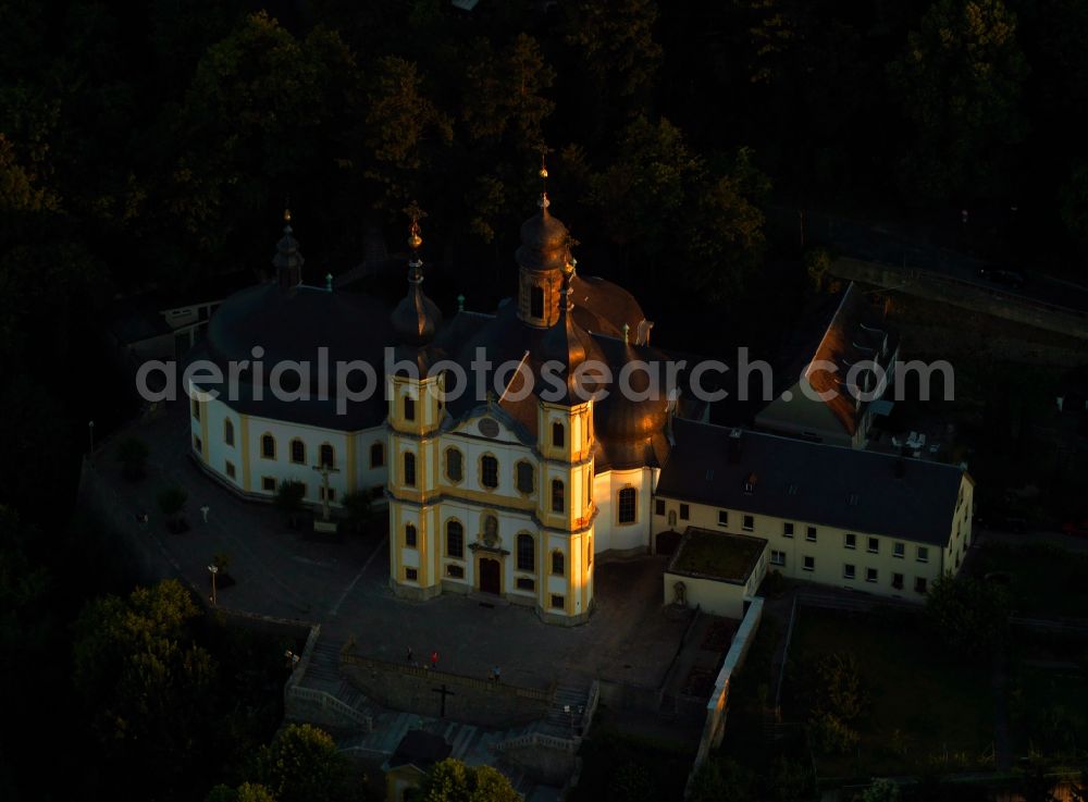 Würzburg from the bird's eye view: The pilgrimage church Mariä Heimsuchung, Käppele, in Würzburg in Bavaria