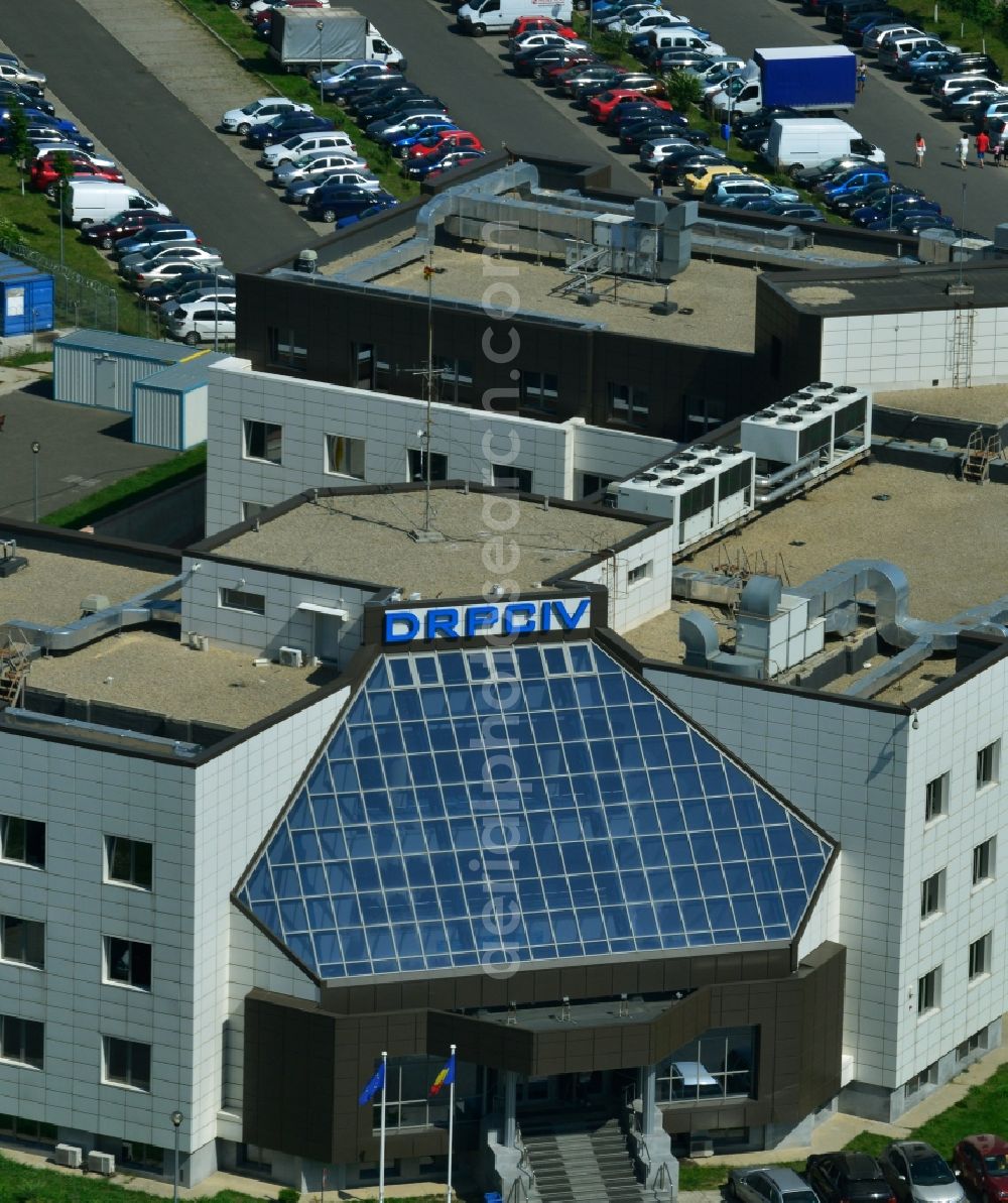 Bukarest from above - View of the admission office in Bucharest in Romania