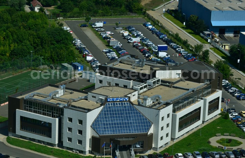 Bukarest from the bird's eye view: View of the admission office in Bucharest in Romania