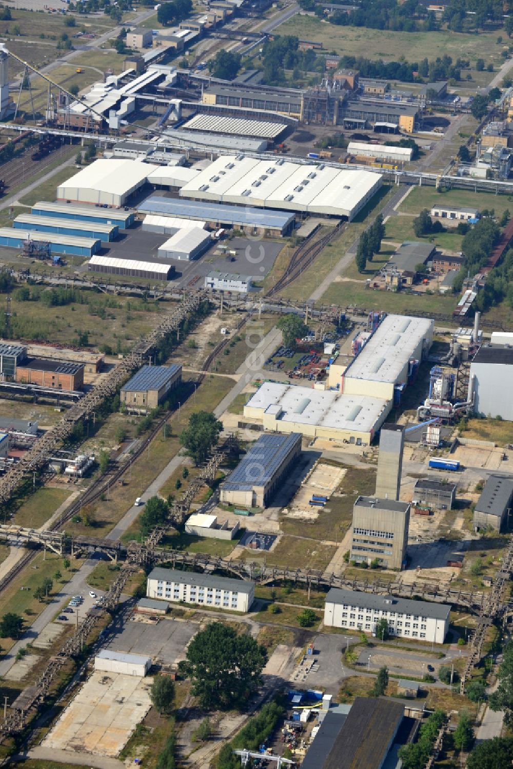 Aerial image Spremberg - View of the power plant Schwarze Pumpe in the homonymous district of Spremberg in Brandenburg