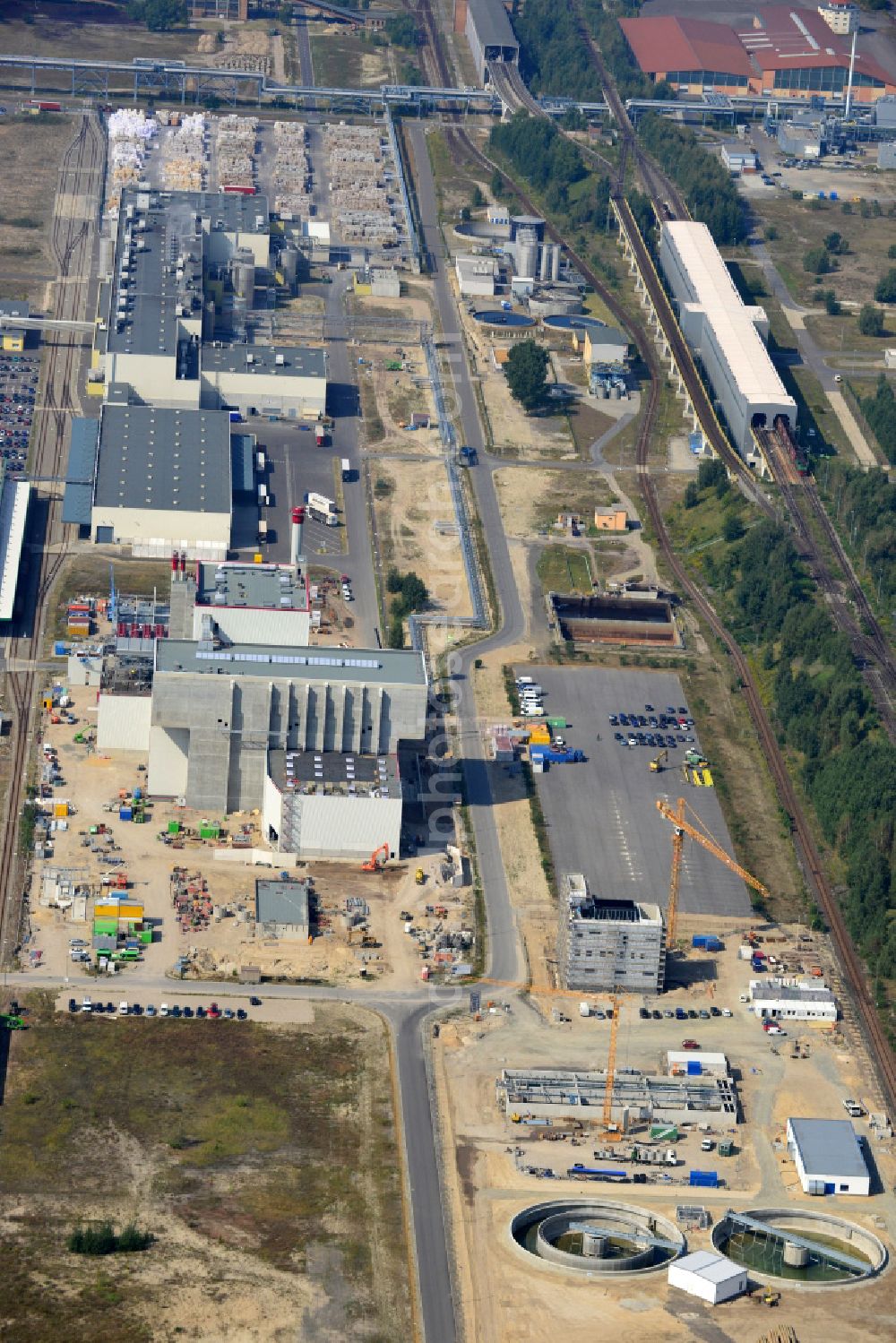 Aerial photograph Spremberg - View of the power plant Schwarze Pumpe in the homonymous district of Spremberg in Brandenburg