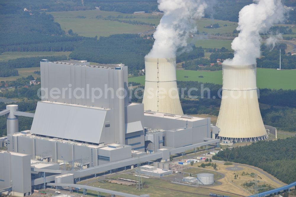 Spremberg from the bird's eye view: View of the power plant Schwarze Pumpe in the homonymous district of Spremberg in Brandenburg