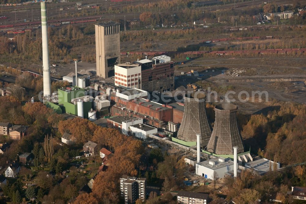 Herne from above - View of the power station Shamrock in Herne in the state of North Rhine-Westphalia