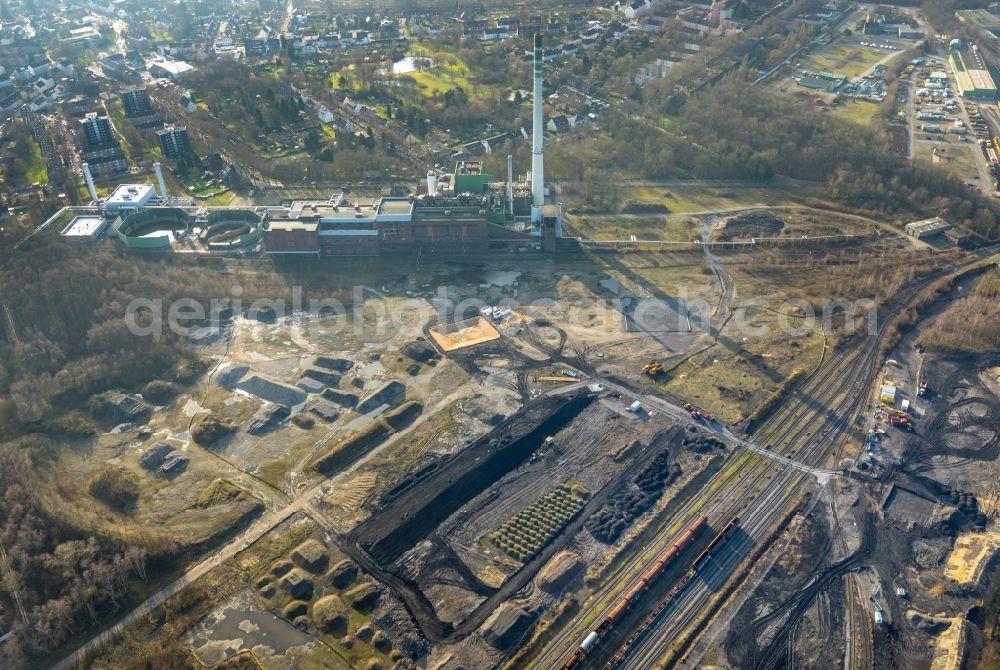 Herne from the bird's eye view: View of the power station Shamrock in Herne in the state of North Rhine-Westphalia