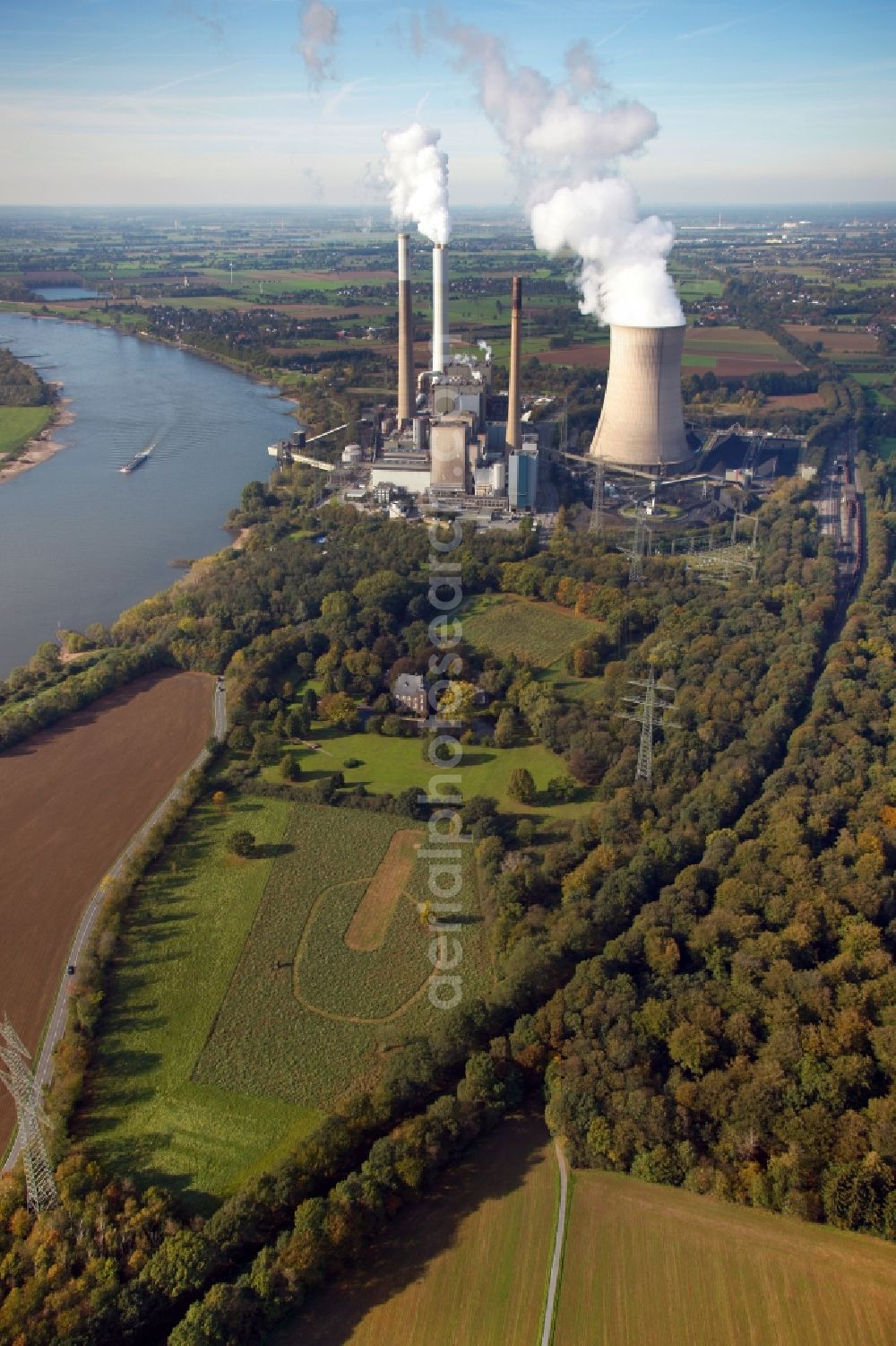 Aerial image Voerde - View of the power station Voerde in the state of North Rhine-Westphalia