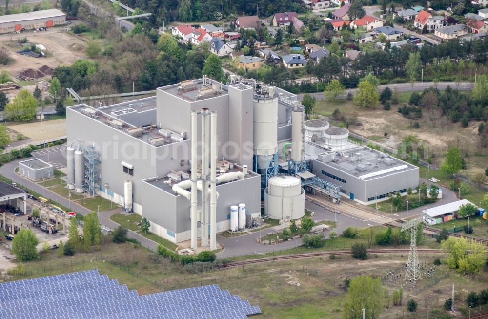 Aerial image Cottbus - Power plants and exhaust towers of thermal power station Cottbus in Cottbus in the state Brandenburg