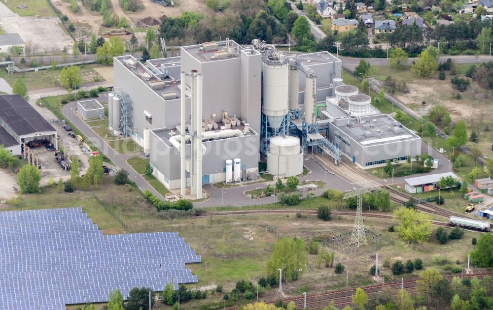 Aerial photograph Cottbus - Power plants and exhaust towers of thermal power station Cottbus in Cottbus in the state Brandenburg