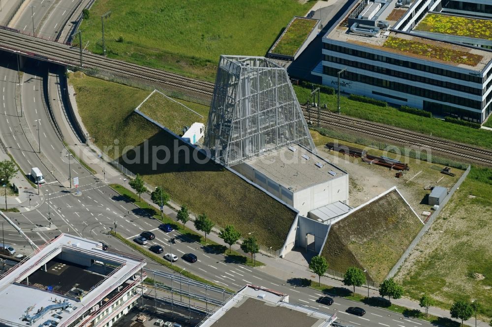 München from above - Power plants of the cogeneration plant at Hans-Steinkohl-Strasse in Munich in the state of Bavaria, Germany