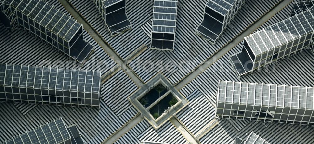 Hamburg from above - Power plants and exhaust towers of thermal power station Vattenfall Tiefstack in Hamburg Moorburg, Germany